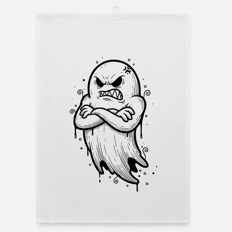 Halloween Geist Organic Geschirrtuch