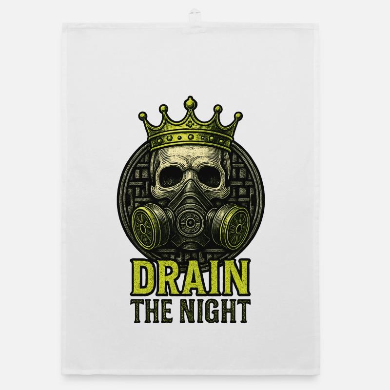 Underground - Skeleton King - Drain the night Organic dish towel