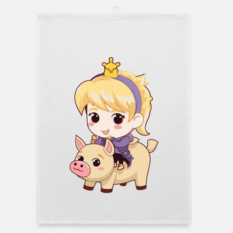 Princesse Cochon Conte de fées Torchon bio