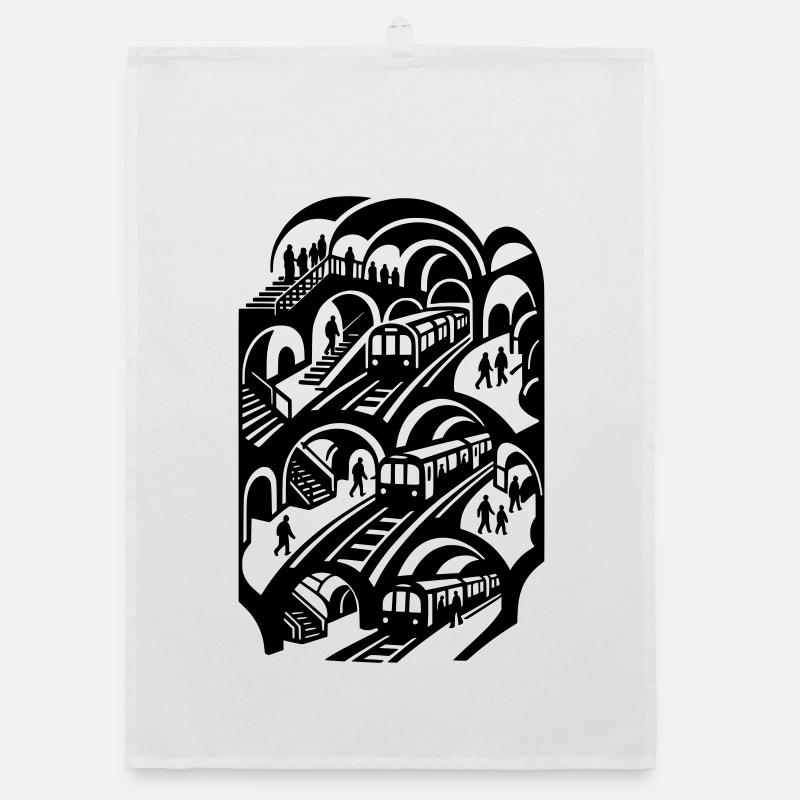 Subway Station Underground Metro Public Transport Organic dish towel