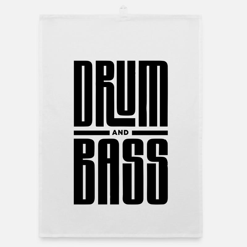 Drum and Bass Bold Typography Organic dish towel