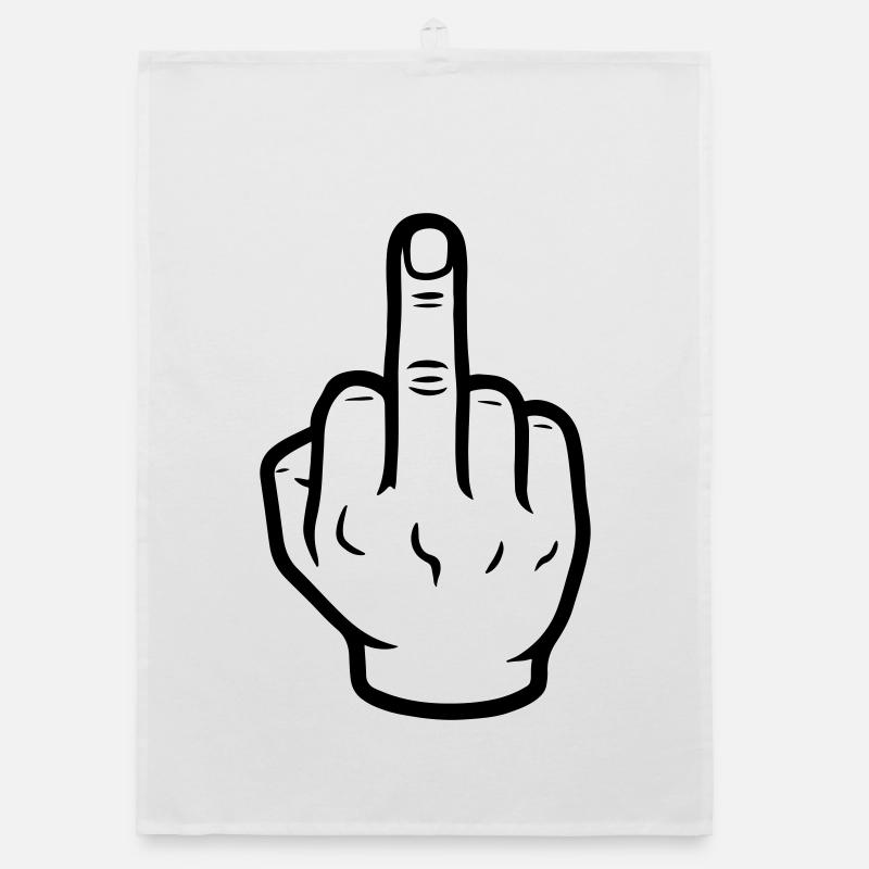 Hand Mittelfinger Organic Geschirrtuch