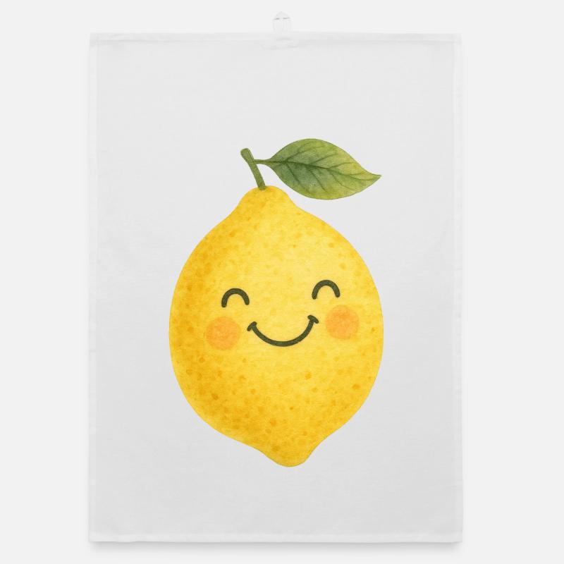 Papa Fruit Fruit Enfant Lemon Kwaii Heureux Torchon bio