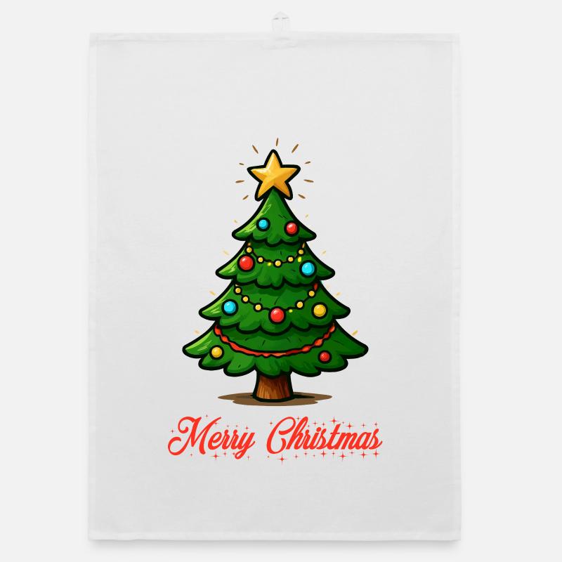 Christmas Tree Starlight Organic dish towel