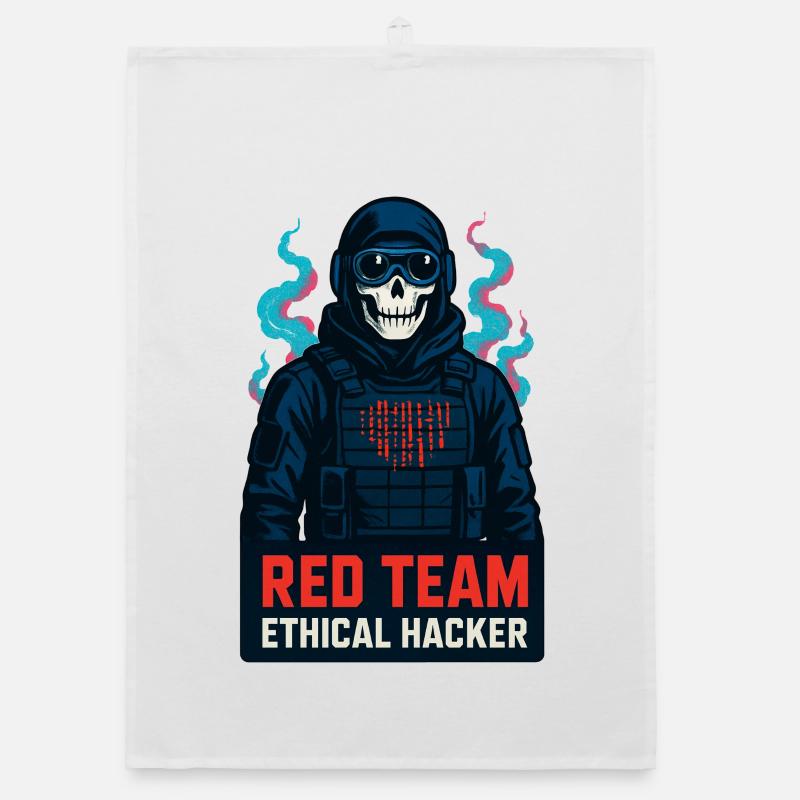 Cyber-Red-Team ethischer Hacker Organic Geschirrtuch
