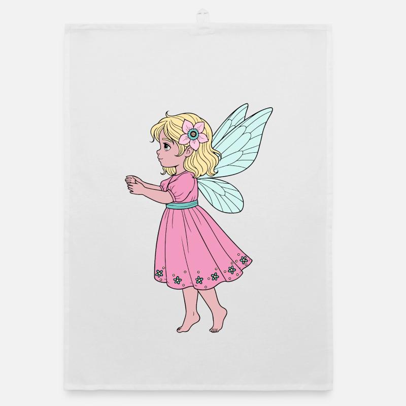 Mignonne Fée en robe rose Torchon bio