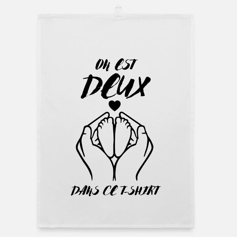 Annonce De Grossesse on Est Deux dans Ce Tee Torchon bio