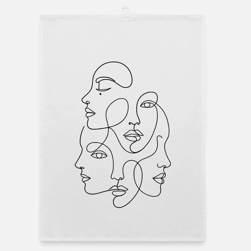 Minimalist One Line Multi Face Organic dish towel
