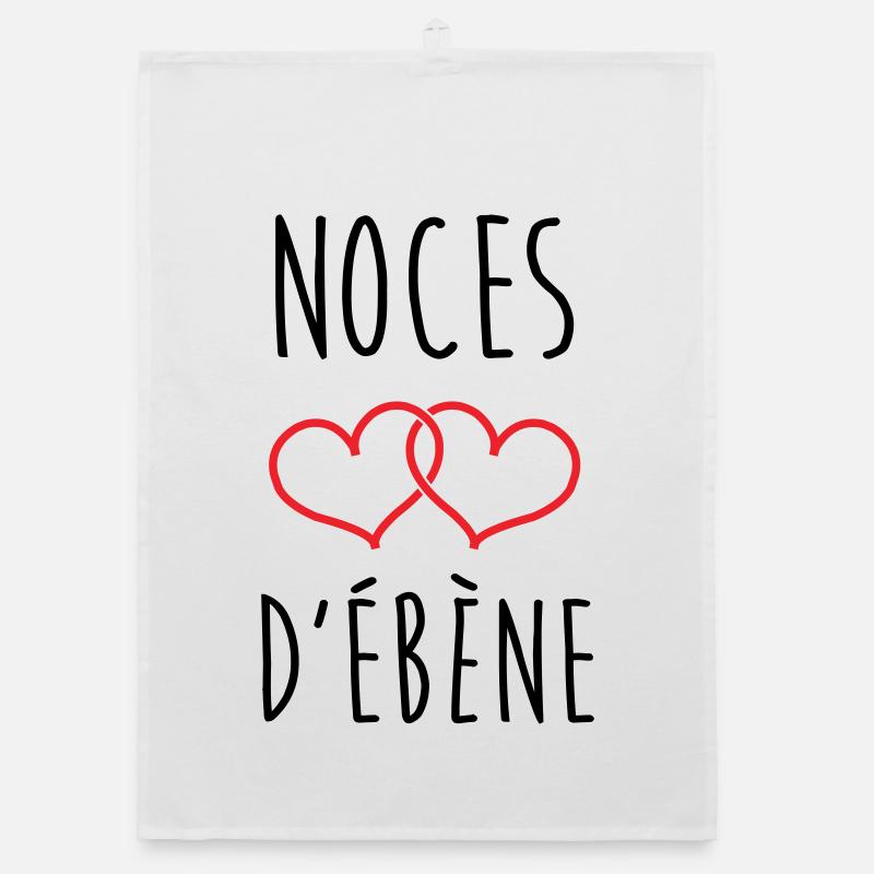 noces d'Ébène 78 ans de mariage Torchon bio