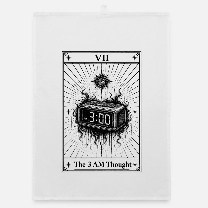 3 o'clock thought | Tarot Card Everyday Organic dish towel