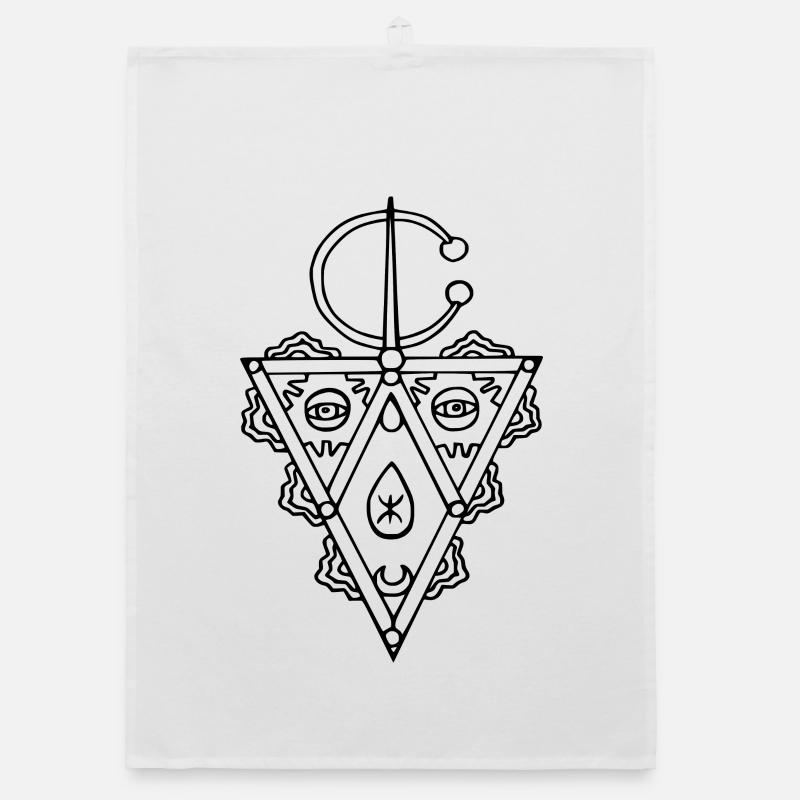 Maroc - Amazigh Berber Marokko - Organic Geschirrtuch - Weiß
