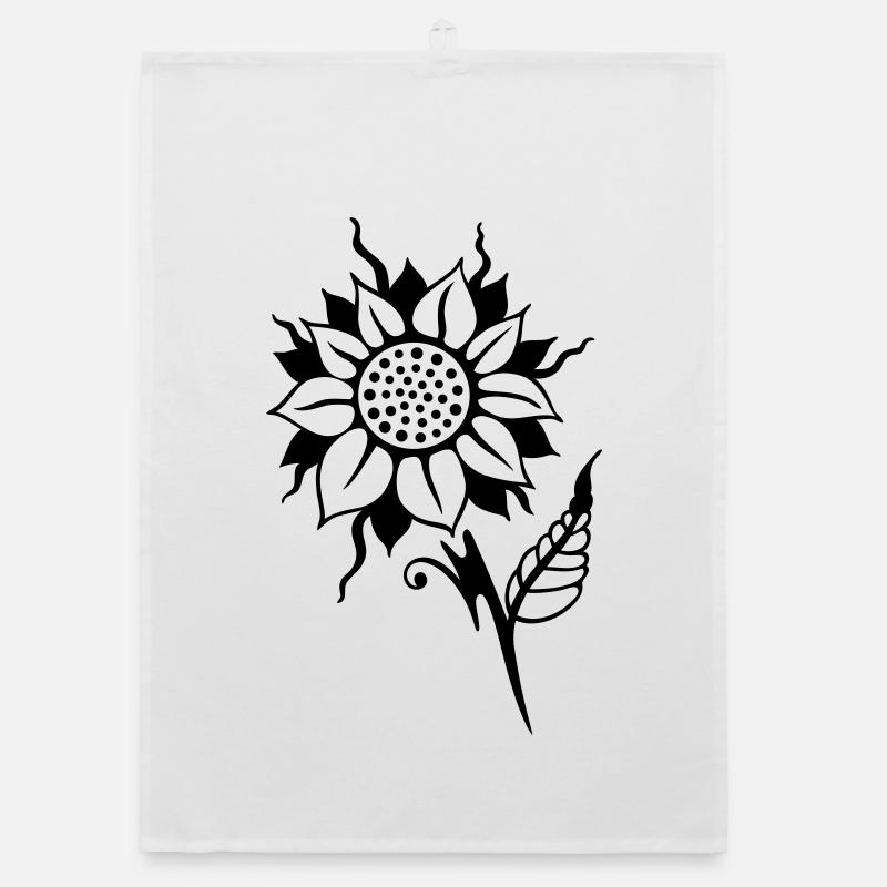 Fleur de poche de fleur de tournesol Torchon bio