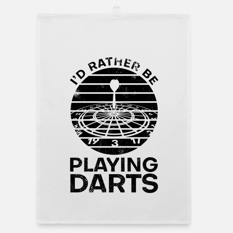 Funny darts player saying Organic dish towel