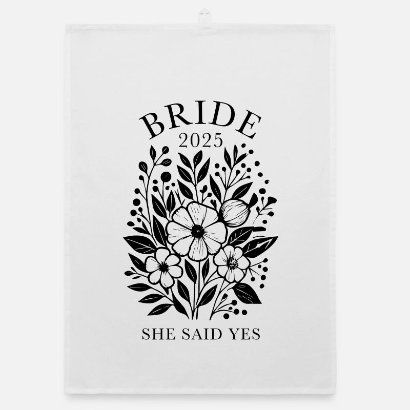 Bride2025 - she said yes Organic Geschirrtuch