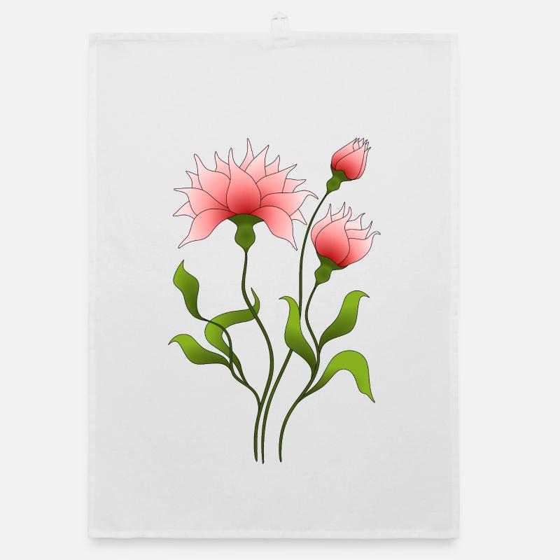 Flowers Organic dish towel