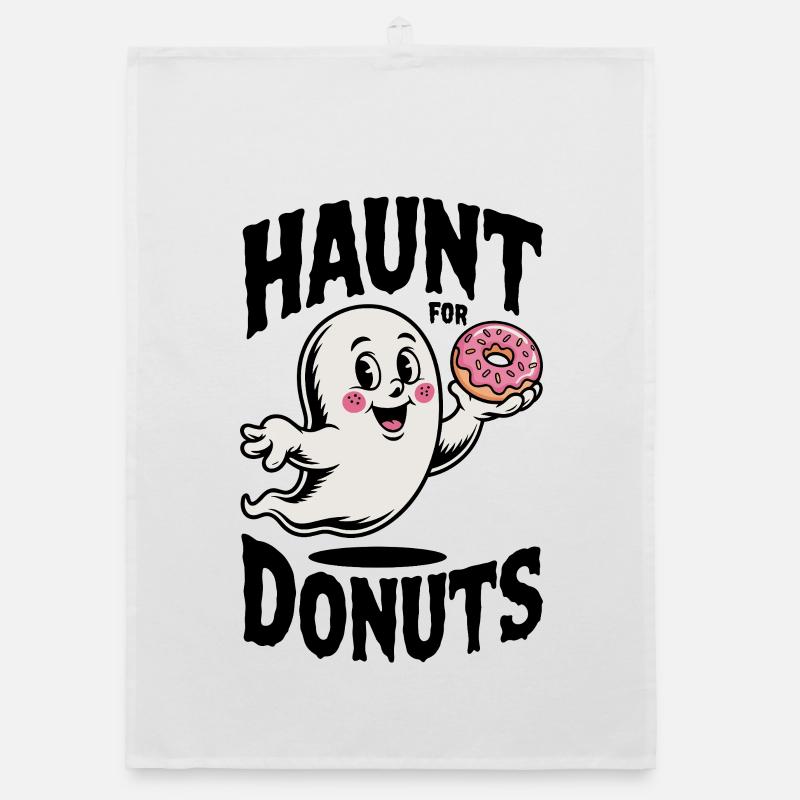 Haunt for Donuts Organic dish towel