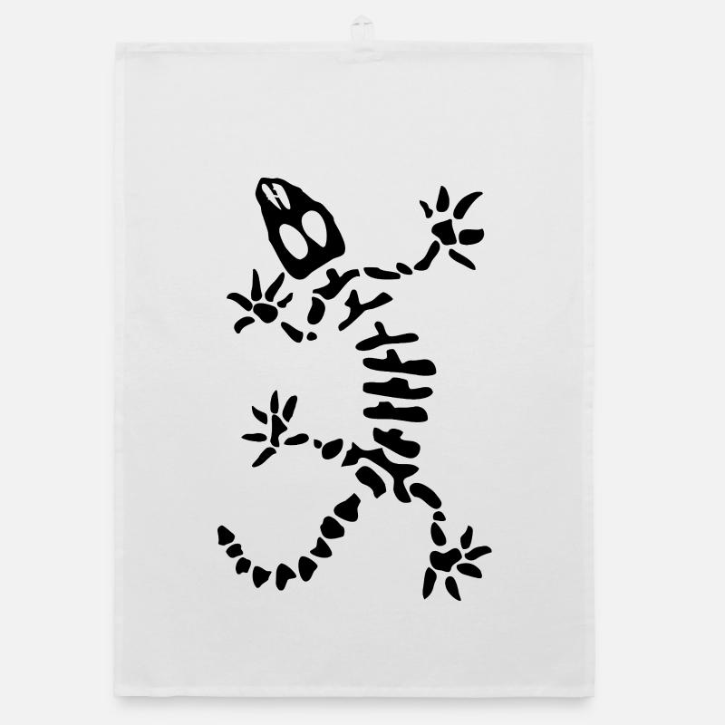 Gecko Skelett: Echse, Reptil & Knochen Organic Geschirrtuch
