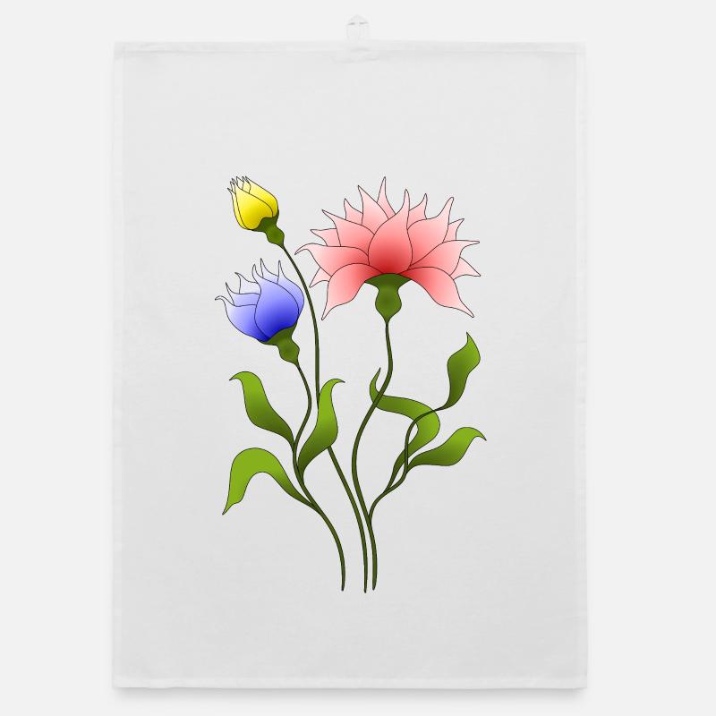 Flowers Organic dish towel