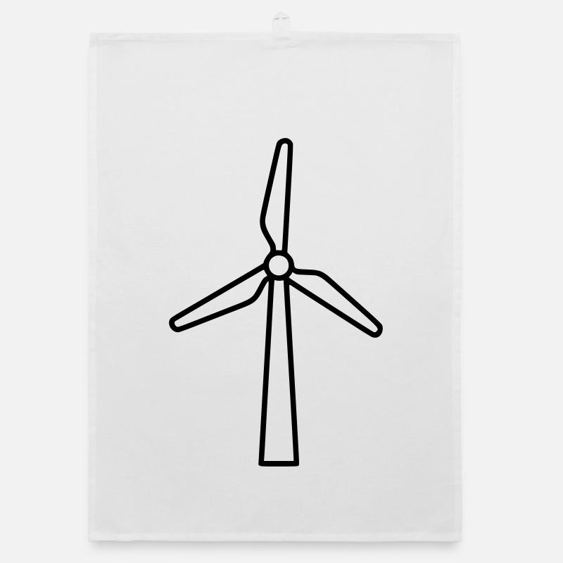 Wind turbine | Renewable Energy Statement Vector Organic dish towel