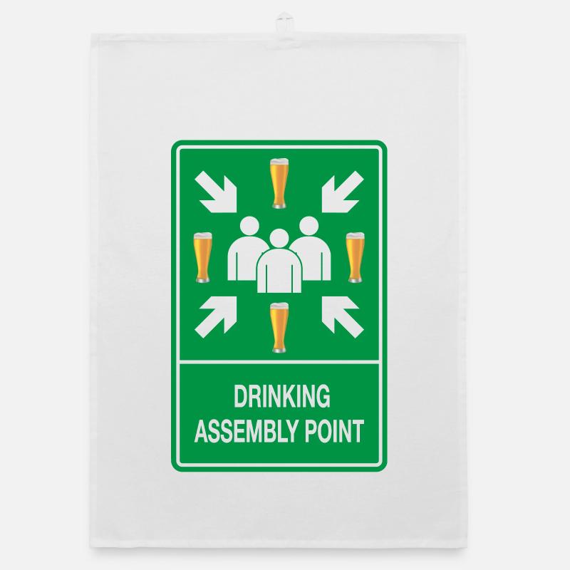 Drinking Assembly Point – Party Zone Organic Geschirrtuch