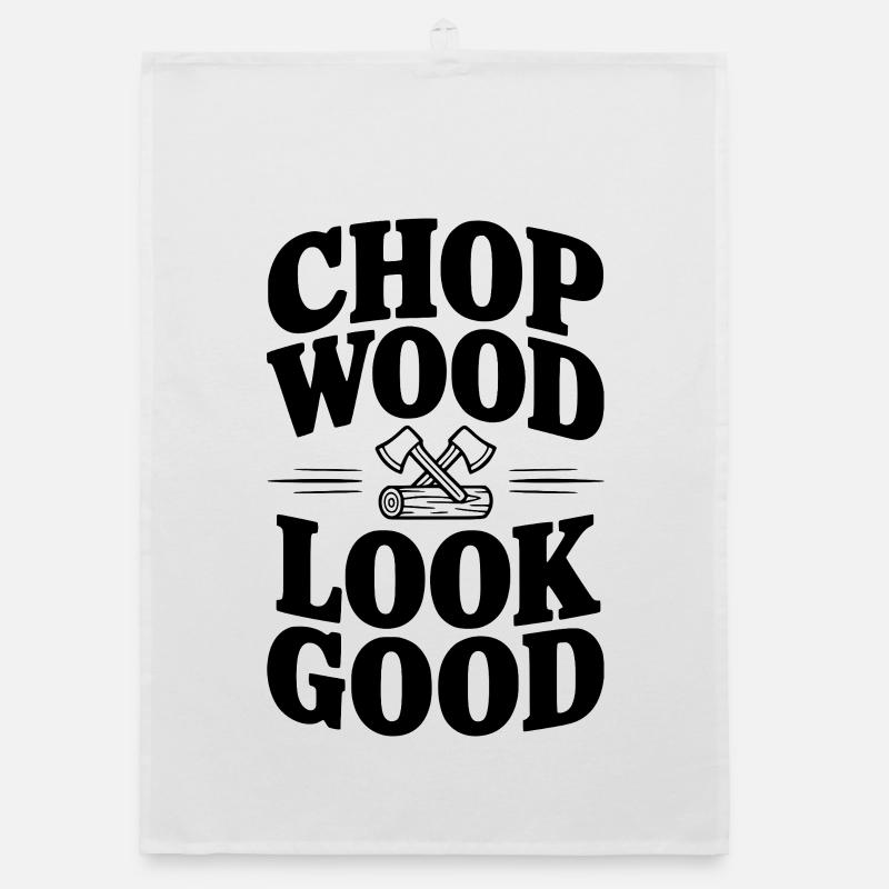 Holz hacken sieht gut aus Organic Geschirrtuch