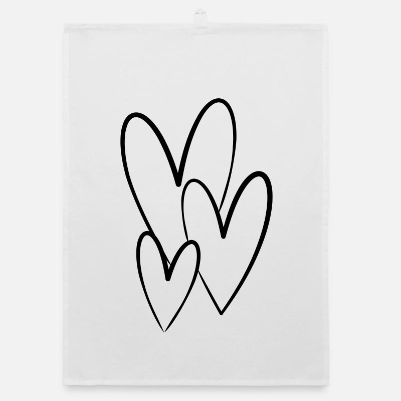 Hearts Organic dish towel