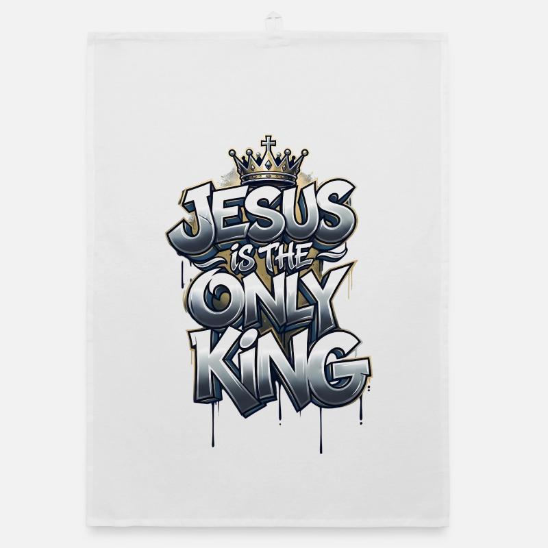 Jesus is the only King Organic dish towel