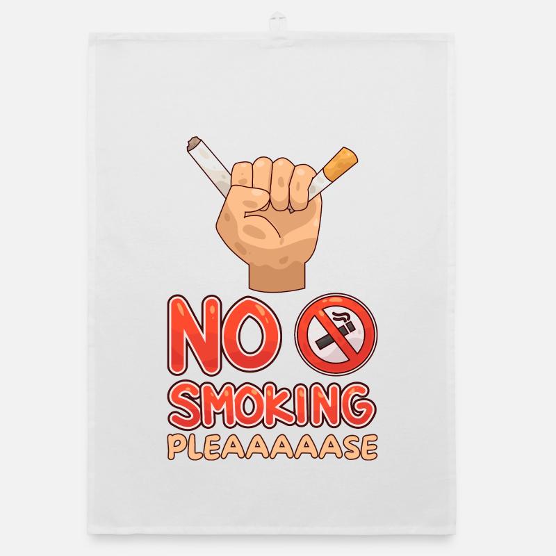 No Smoking Please, Humorous Message Organic dish towel