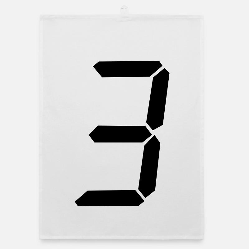 digitale_zahl_3 Organic dish towel