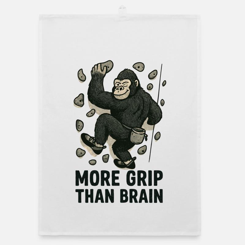 More Grip Than Brain – Gorilla bouldering Organic dish towel