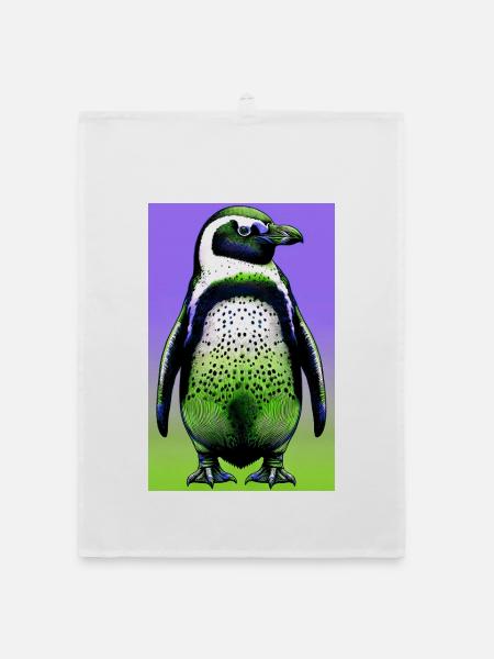 penguin - Organic dish towel - white - Front