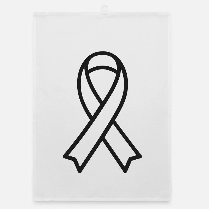 Cancer ribbon Organic dish towel