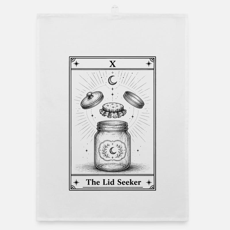 Lid Search | Tarot Humor Kitchen Organic dish towel