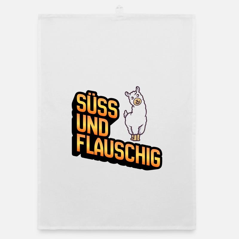 Süss und Flauschig Lama Organic Geschirrtuch