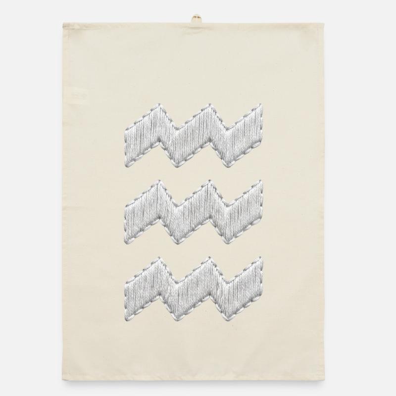 Aspect blanc de la broderie Eindhoven Vibes (imprimé) Torchon bio