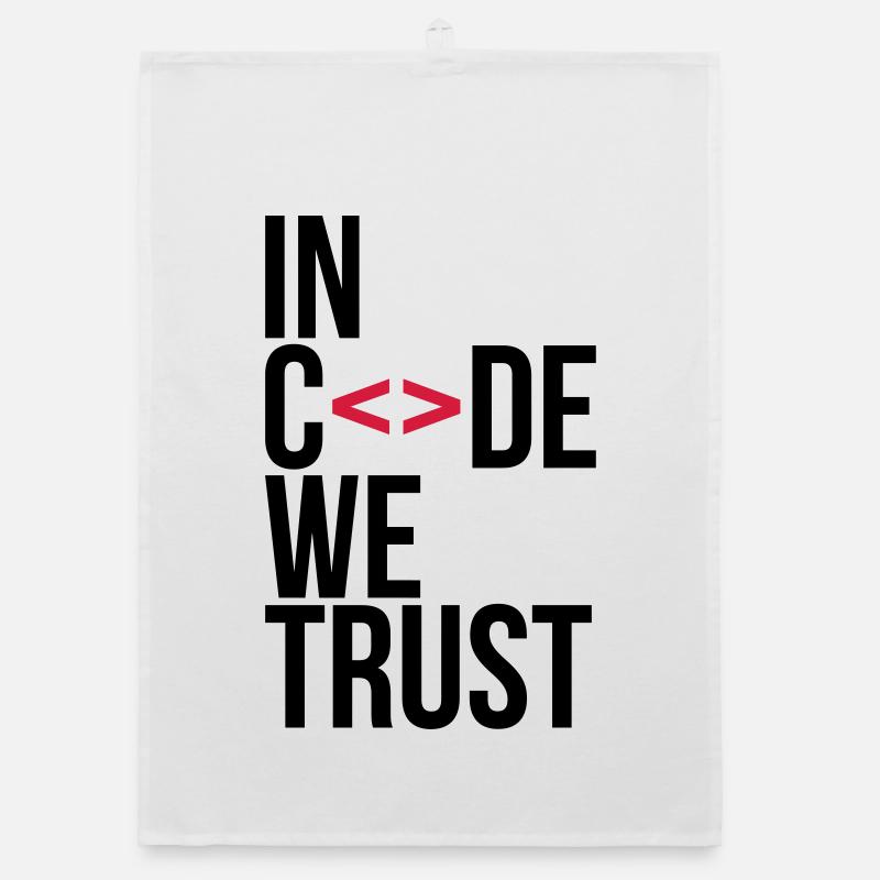 in code we trust ! Organic Geschirrtuch