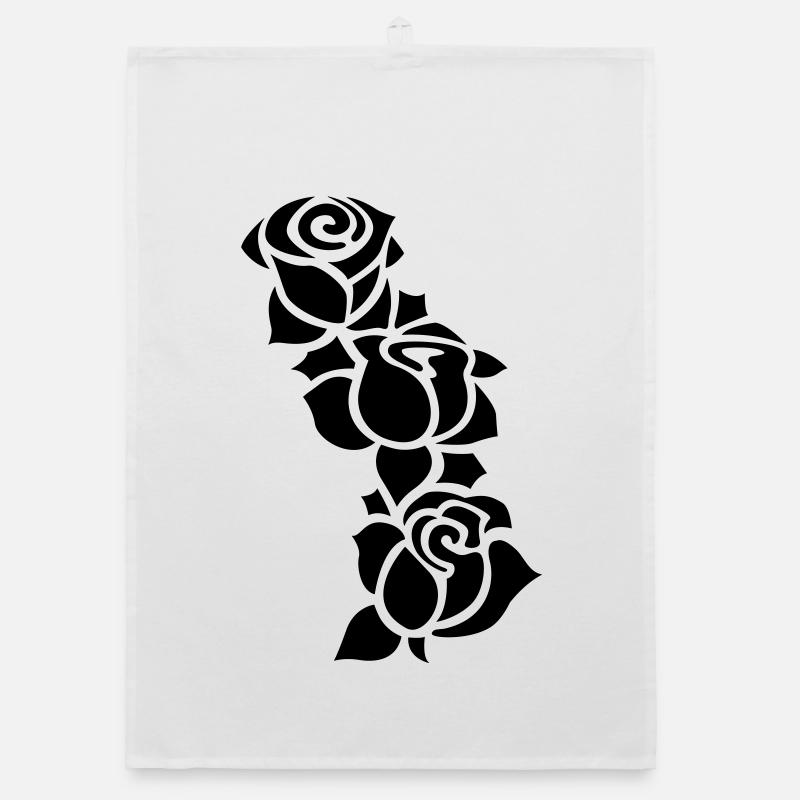 flowers Organic dish towel