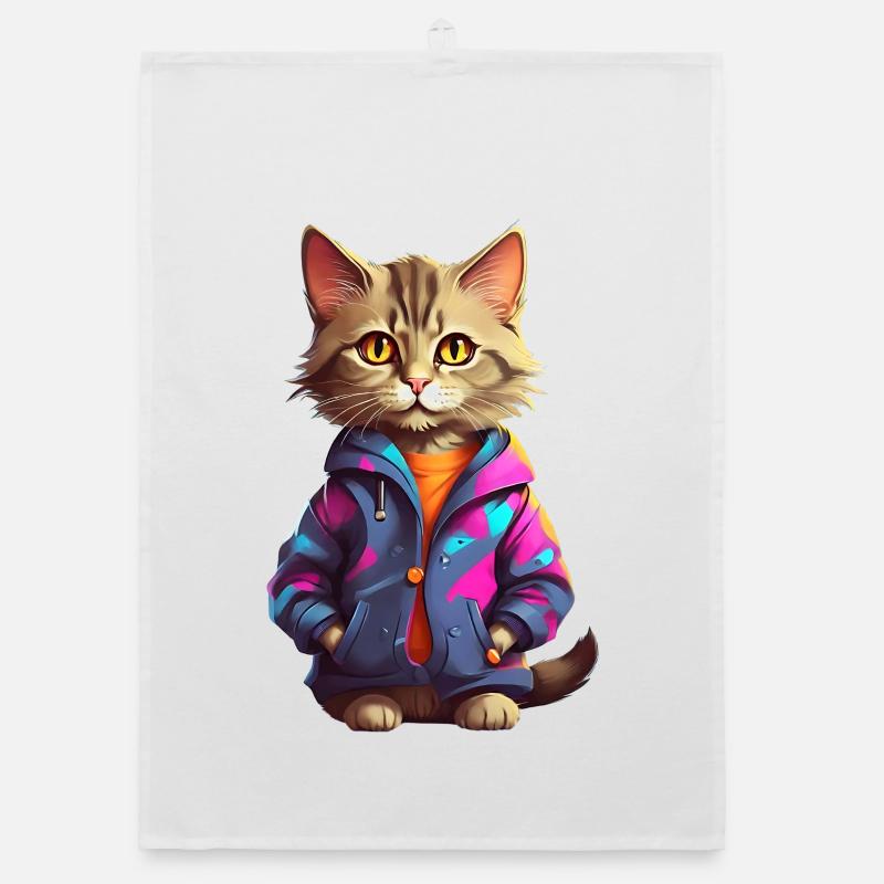 Chat Urbain Stylé Torchon bio