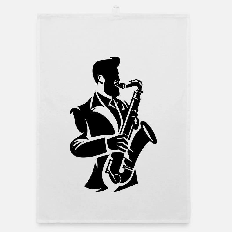 Saxophonist Organic dish towel