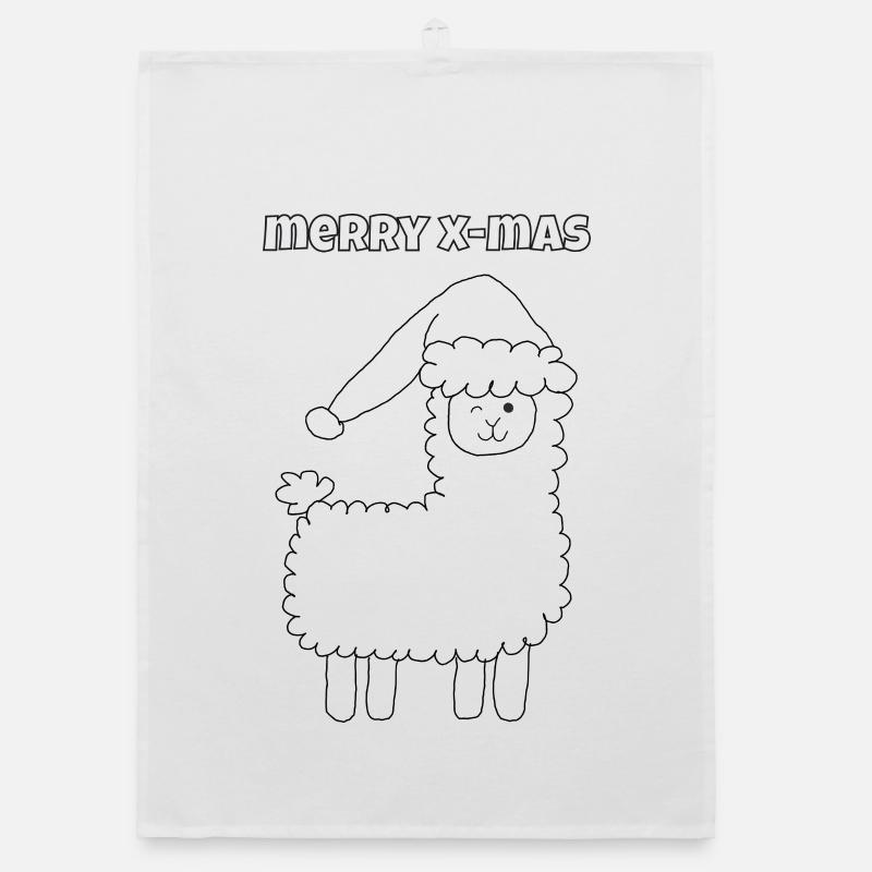 Xmas-Alpaka Organic Geschirrtuch