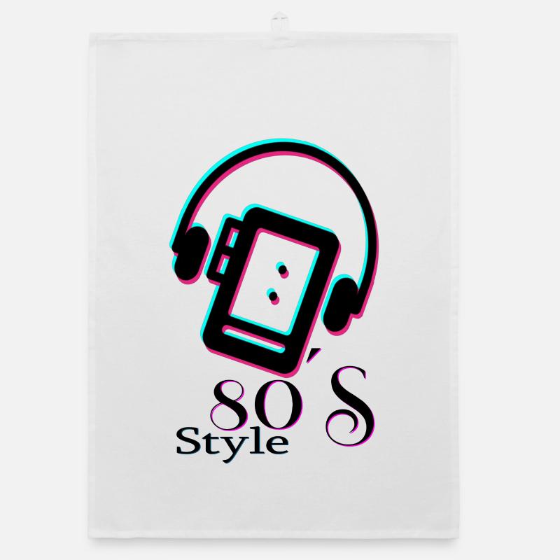 Retro 80's Design Organic dish towel