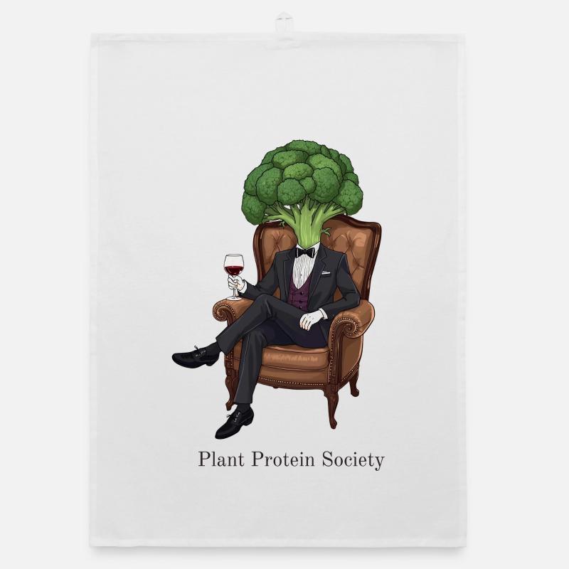 Plant Based Society – Elegant Broccoli Organic Geschirrtuch