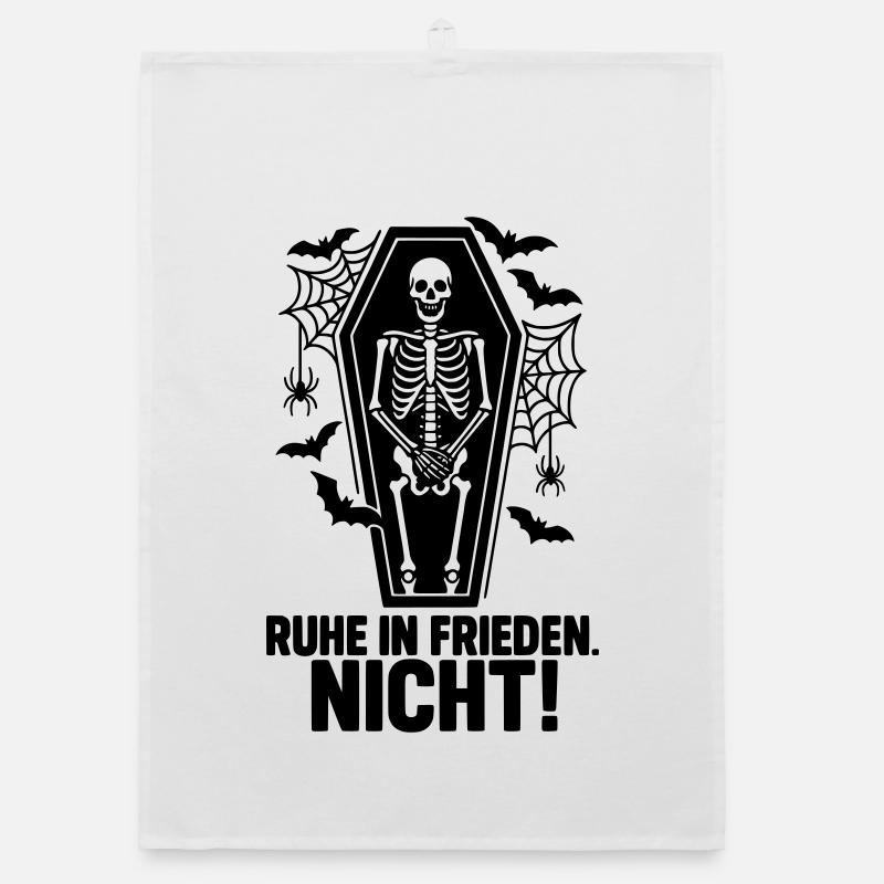 Halloween Rest In Peace NOT Organic dish towel