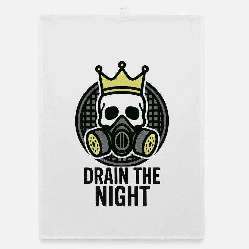 Underground - Skeleton King - Drain the night Organic dish towel