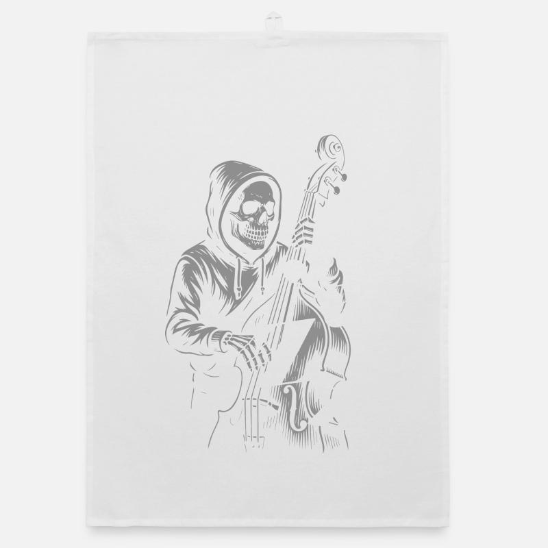Jazz Skeleton Serenade Organic dish towel