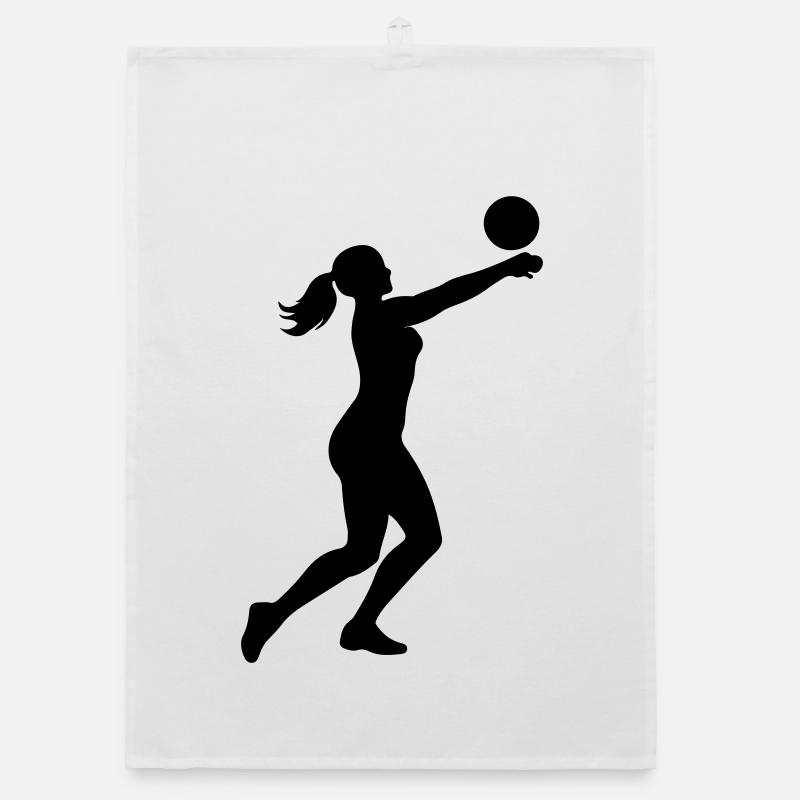 Volleyball Silhouette Organic dish towel