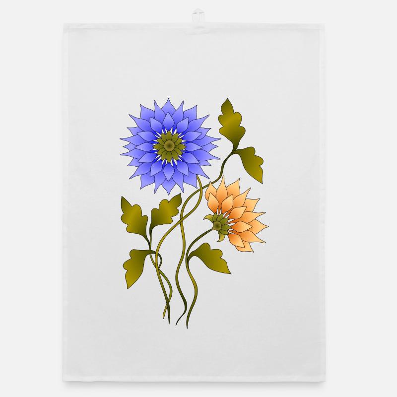 Flowers Organic dish towel