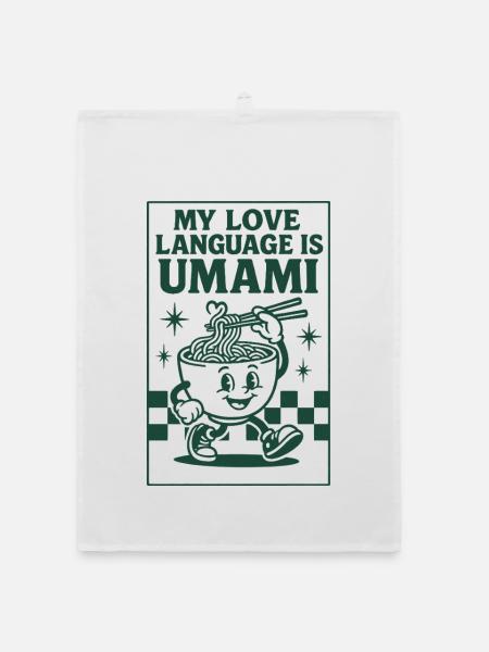 Umami ist Liebe | Ramen Nudeln - Organic Geschirrtuch - Weiß - Vorne