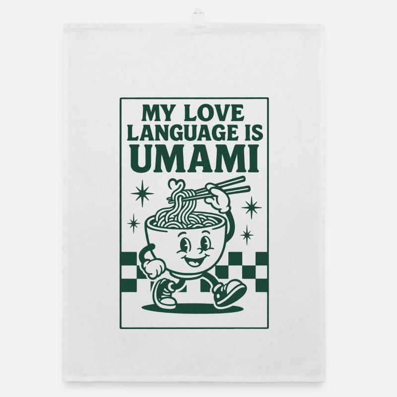 Umami Is Love | Ramen Noodles Organic dish towel