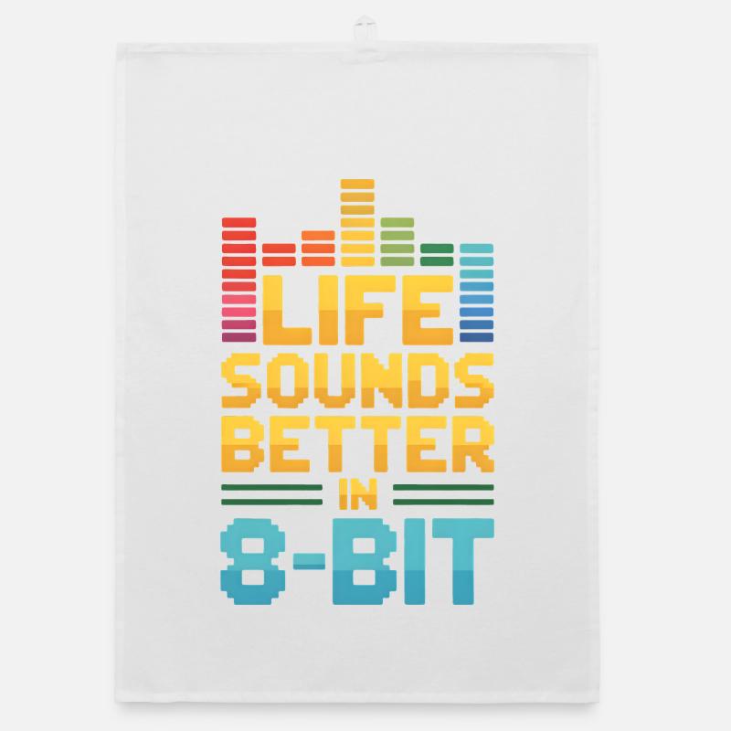 Life sounds better in 8-bit | Chiptune Vibes Organic dish towel